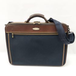 〇〇 Samsonite サムソナイト バッグ ビジネスバッグ ネイビー×ブラウン Bランク