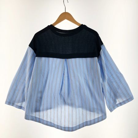  Leilian レリアン レディース チュニック サイズ13+ スカイブルー ストライプ