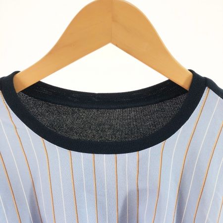  Leilian レリアン レディース チュニック サイズ13+ スカイブルー ストライプ