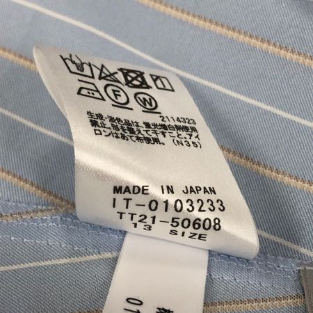  Leilian レリアン レディース チュニック サイズ13+ スカイブルー ストライプ