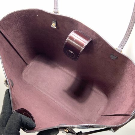  LOUIS VUITTON ルイヴィトン モノグラム ヴェルニ ロング ビーチMM トートバッグ M90475 パープル