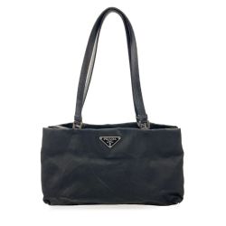 〇〇 PRADA プラダ トライアングルロゴ 三角ロゴ プレート ハンドバッグ ロゴバッグ B11215 ブラック Bランク