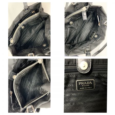  PRADA プラダ トライアングルロゴ 三角ロゴ プレート ハンドバッグ ロゴバッグ B11215 ブラック