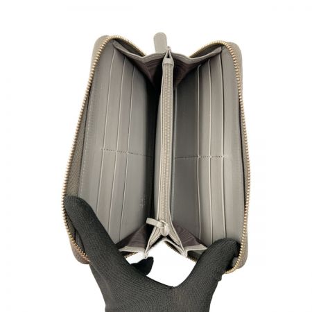  GUCCI グッチ  マイクログッチシマ ラウンドファスナー 長財布  449391 グレー
