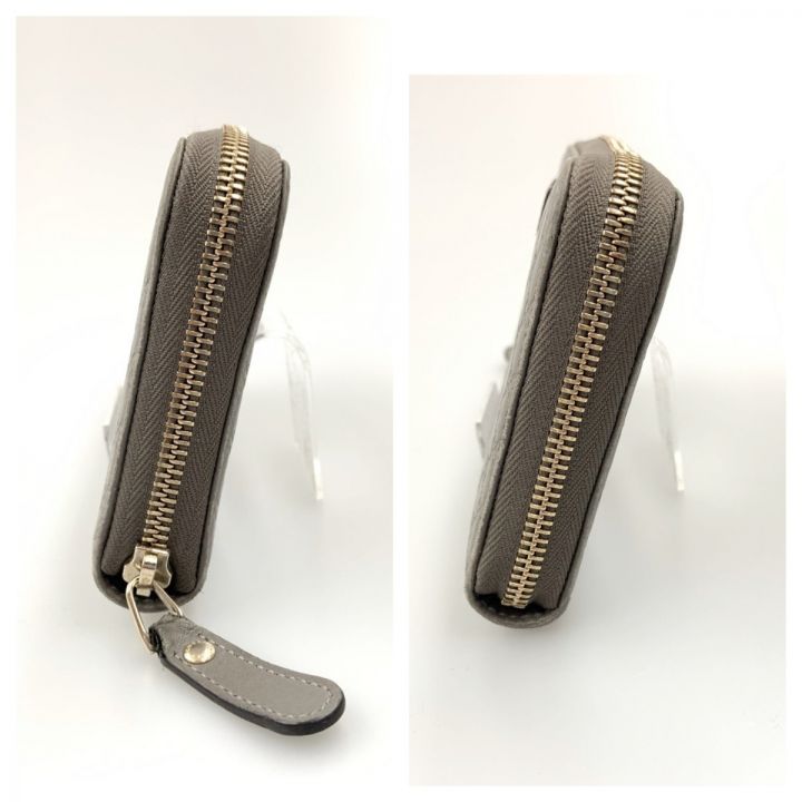 中古】 GUCCI グッチ マイクログッチシマ ラウンドファスナー 長財布 449391 グレー｜総合リサイクルショップ なんでもリサイクルビッグバン  オンラインストア