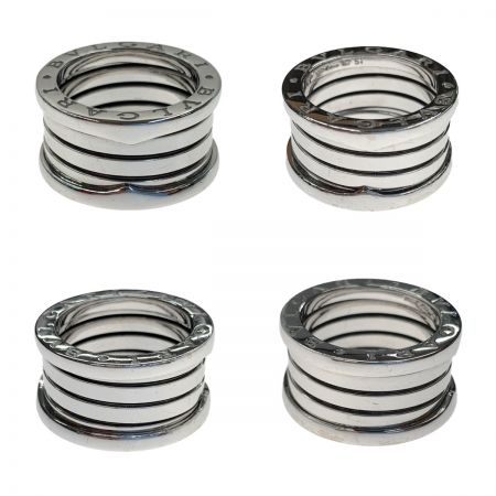  BVLGARI ブルガリ B-zero1 ビー ゼロワン K18WG 10号 リング シルバー