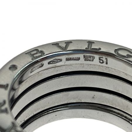  BVLGARI ブルガリ B-zero1 ビー ゼロワン K18WG 10号 リング シルバー