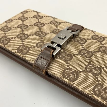  GUCCI グッチ ジャッキー GGキャンバス 長財布 2184 2134 ブラウン x ベージュ