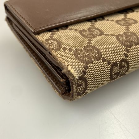  GUCCI グッチ ジャッキー GGキャンバス 長財布 2184 2134 ブラウン x ベージュ
