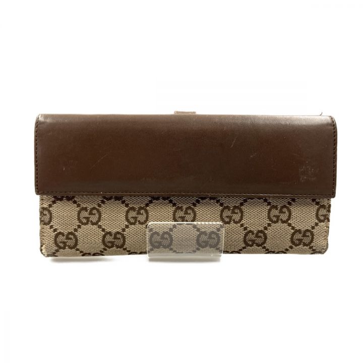 GUCCI グッチ ジャッキー GGキャンバス 長財布 2184 2134 ブラウン x ベージュ｜中古｜なんでもリサイクルビッグバン