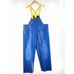 〇〇 SEAMAX メンズ 弘進 合羽 胸付ズボン サイズL ブルー Sランク