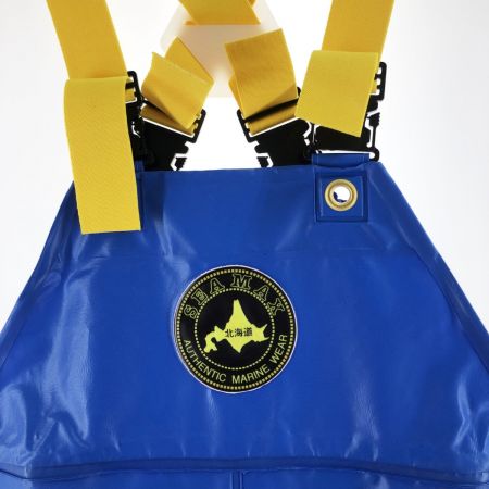  SEAMAX メンズ 弘進 合羽 胸付ズボン サイズL ブルー