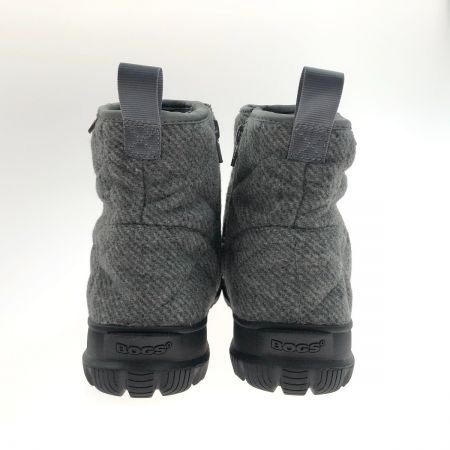  BOGS レディース キルティングウォータープルーフウールショートスノーブーツ 23cm 79087S グレー