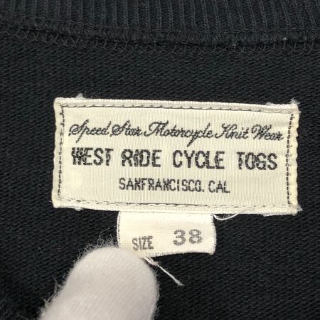  WEST RIDE ウエストライド メンズ  カットソー サイズ38 ブラック×ホワイト