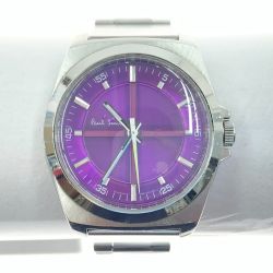 〇〇 Paul Smith ポールスミス クローズドアイズ クォーツ 腕時計　 1036-S058988 シルバー x パープル Cランク