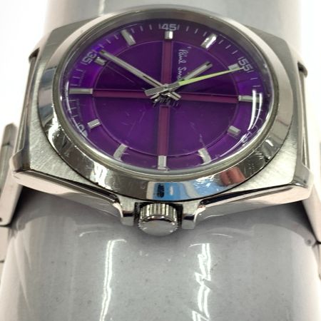 Paul Smith ポールスミス クローズドアイズ クォーツ 腕時計　 1036-S058988 シルバー x パープル