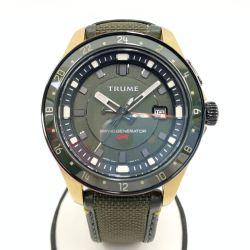 〇〇 EPSON エプソン L Collection Break Line Limited Model 自動巻発電機構式クォーツ 腕時計 TR-ME2001 グリーン x ゴールド Bランク