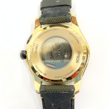  EPSON エプソン L Collection Break Line Limited Model 自動巻発電機構式クォーツ 腕時計 TR-ME2001 グリーン x ゴールド