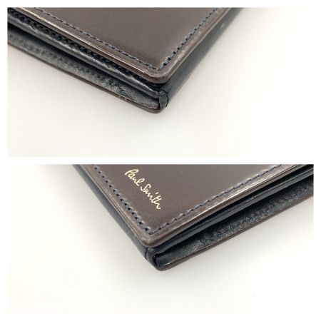  Paul Smith ポールスミス コードバン 長財布 ブラウン×ネイビー