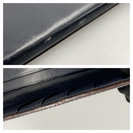  Paul Smith ポールスミス コードバン 長財布 ブラウン×ネイビー