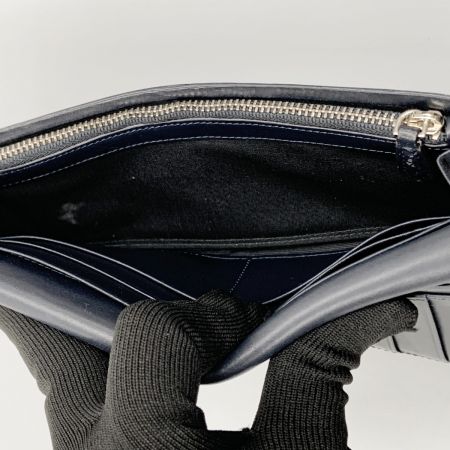  Paul Smith ポールスミス コードバン 長財布 ブラウン×ネイビー