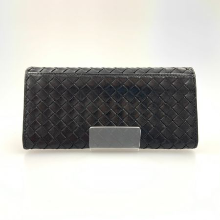  BOTTEGA VENETA ボッテガヴェネタ イントレチャート  二つ折り長財布 120697-V4651 ブラック