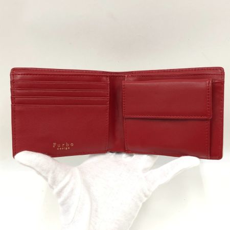 FURBO フルボ メンズ 2つ折り財布 FRB-113 アイボリー×レッド
