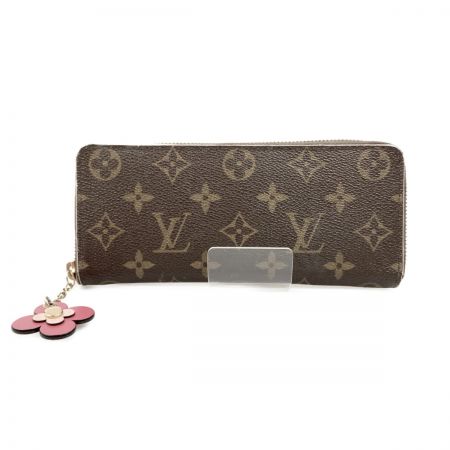  LOUIS VUITTON ルイヴィトン モノグラム ポルトフォイユ クレマンス ラウンドファスナー 長財布 M64201 ブラウン