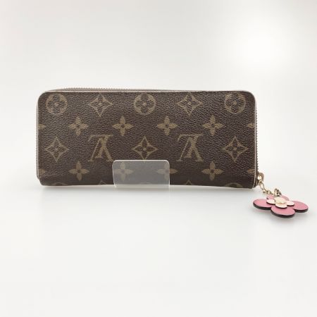  LOUIS VUITTON ルイヴィトン モノグラム ポルトフォイユ クレマンス ラウンドファスナー 長財布 M64201 ブラウン