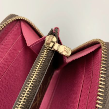  LOUIS VUITTON ルイヴィトン モノグラム ポルトフォイユ クレマンス ラウンドファスナー 長財布 M64201 ブラウン
