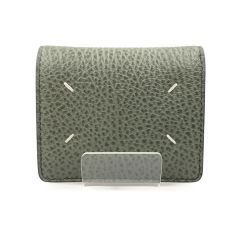 〇〇 Maison Margiela マルタンマルジェラ 二つ折り財布 ミニ財布 S56UI0140 P4455 グリーン Aランク
