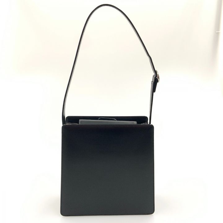 BURBERRY バーバリー レザー ノバチェック ショルダーバッグ ブラック  