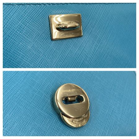  Salvatore Ferragamo サルヴァトーレフェラガモ ヴァラ リボン 2way ショルダーバッグ ブルー