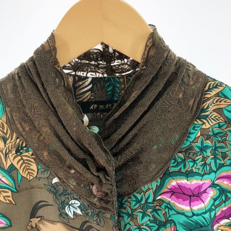  ITALIYA イタリヤ 伊太利屋 レディース ジャケット ナイロンジャケット サイズ13B2 オリーブ アニマル柄