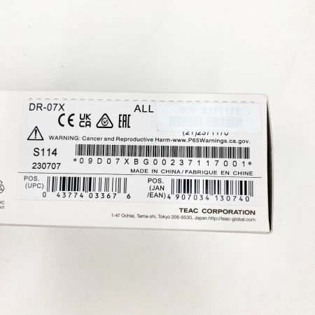  TASCAM ハンディーレコーダー オーディオレコーダー DR-07X