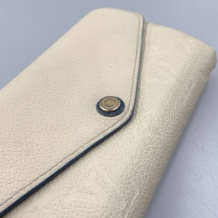  LOUIS VUITTON ルイヴィトン モノグラム アンプラント ポルトフォイユ サラ 二つ折り長財布 M63930 ブルー x ホワイト