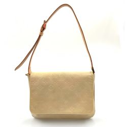 〇〇 LOUIS VUITTON ルイヴィトン モノグラム ヴェルニ トンプソン ストリート ショルダーバッグ M91008 ベージュ Bランク