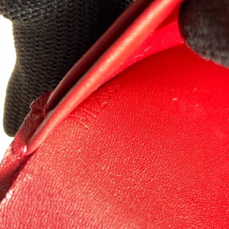  LOUIS VUITTON ルイヴィトン モノグラム ヴェルニ ポルトフォイユ ヴィエノワ ポムダムール がま口財布 二つ折り財布 M93528 レッド