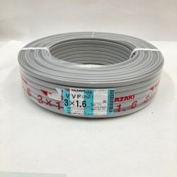 〇〇 YAZAKI 電材 VVFケーブル 3芯 3× 1.6 PbF 100m 未開封品 グレー Nランク
