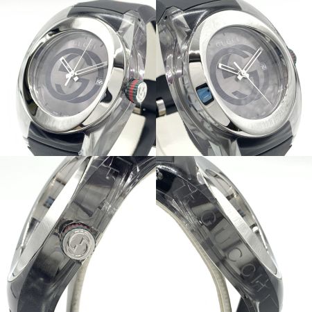  GUCCI グッチ シンク クォーツ 腕時計 YA137116 ブラック