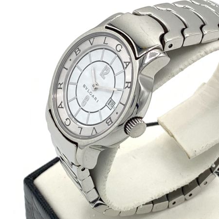  BVLGARI ブルガリ ソロテンポ クォーツ 腕時計 ST29S シルバー