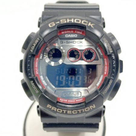  CASIO カシオ Gショック クォーツ 腕時計 GD-120TS ブラック x レッド