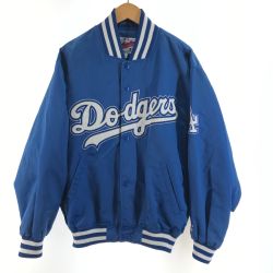 〇〇 authntic メンズ ジャケット ドジャース スタジャン  Diamond collection Starter サイズM ブルー×ホワイト Bランク