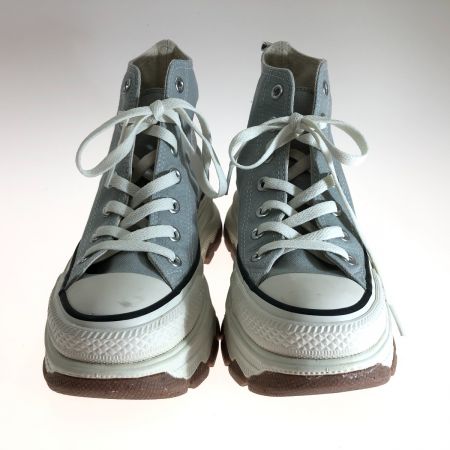  CONVERSE コンバース ハイカットスニーカー 23.5cm 1SD412 グレー TREKWAVE HI 厚底