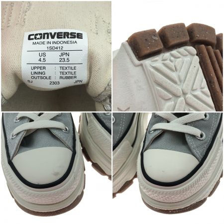  CONVERSE コンバース ハイカットスニーカー 23.5cm 1SD412 グレー TREKWAVE HI 厚底