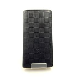 〇〇 LOUIS VUITTON ルイヴィトン ダミエ アンフィニ ポルトフォイユ ブラザ  二つ折り長財布 N63119 ブラック Bランク