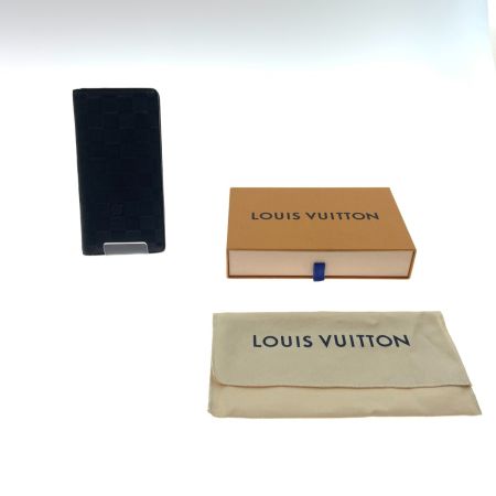  LOUIS VUITTON ルイヴィトン ダミエ アンフィニ ポルトフォイユ ブラザ  二つ折り長財布 N63119 ブラック