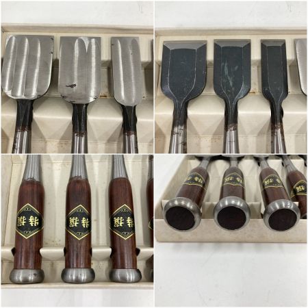   四ツ裏 朱丹柄 竜之助 面取 スリ合 追入 大工道具 ノミ  鑿 現状渡し