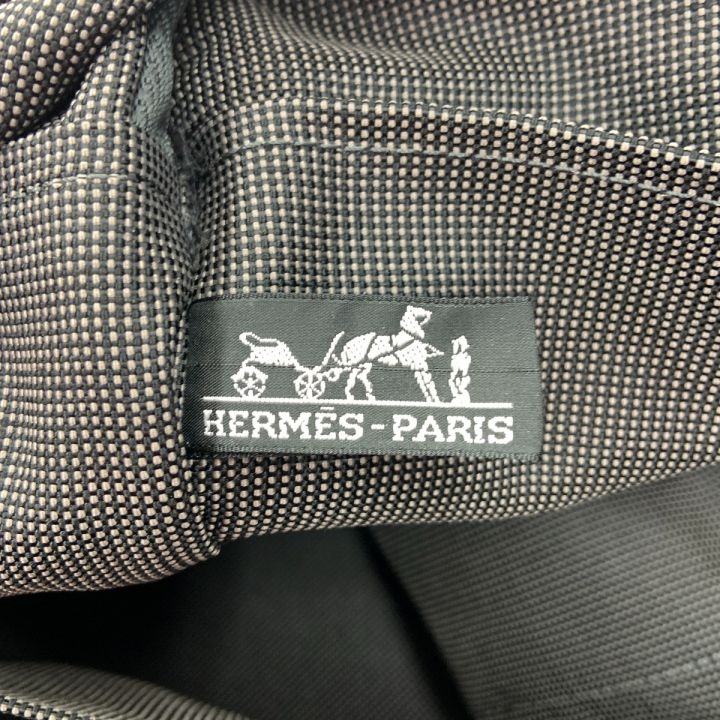 HERMES エルメス エールライン TGＭ ショルダーバッグ トートバッグ ナイロンキャンバス グレー｜中古｜なんでもリサイクルビッグバン