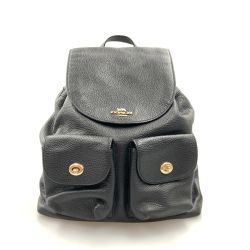 〇〇 COACH コーチ Billie Pebbled Leather Backpack ビリー ペブルドレザー リュック バックパック ブラック Bランク